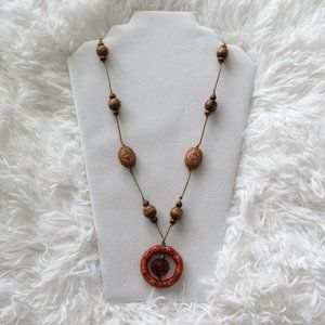 Tribal Wood Bead Necklace